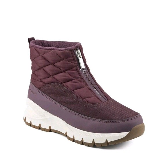NEW EASY SPIRIT PURPLE COMFORT WATERPROOF WEDGE BOOTS  SIZE 9 W $125 - Picture 1 of 9